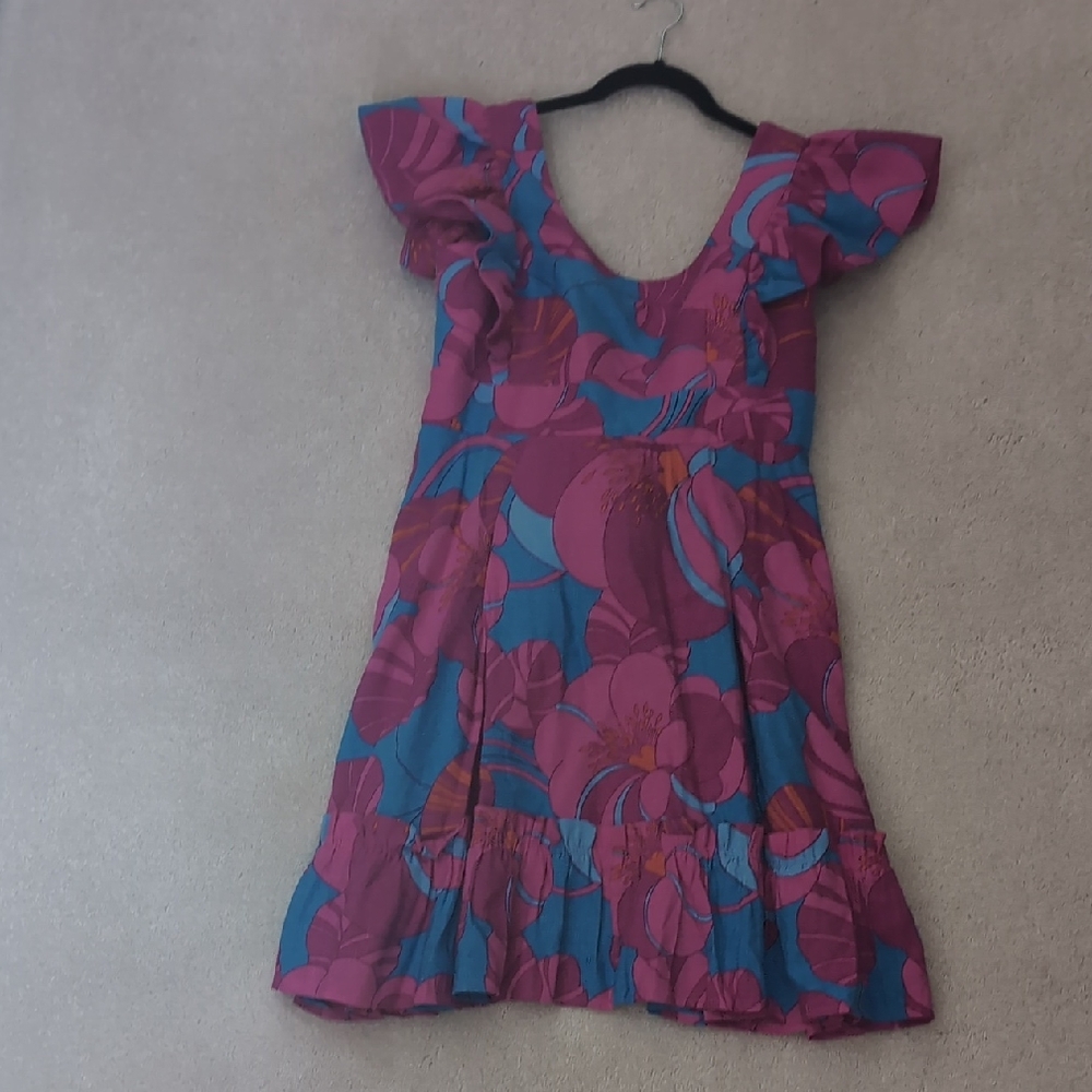 Floral Kids Dress in Pink and Blue